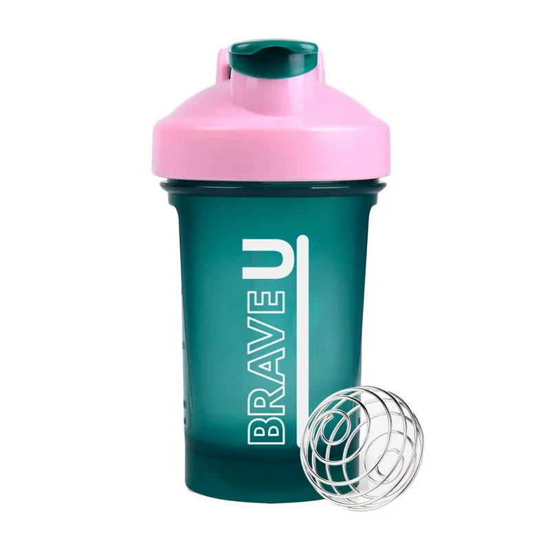 Shaker With Metal Ball - 400 мл Зелений