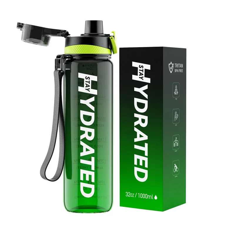 Hydrate Waterbottle 1 л green/Чорний