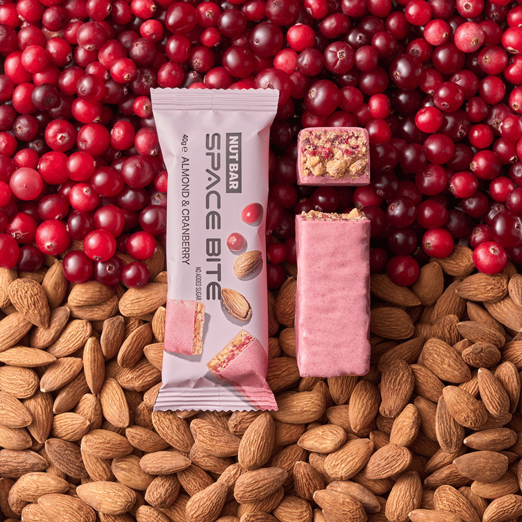 Батончик SPACE BITE Nut Bar - 40 г Мигдаль і журавлина