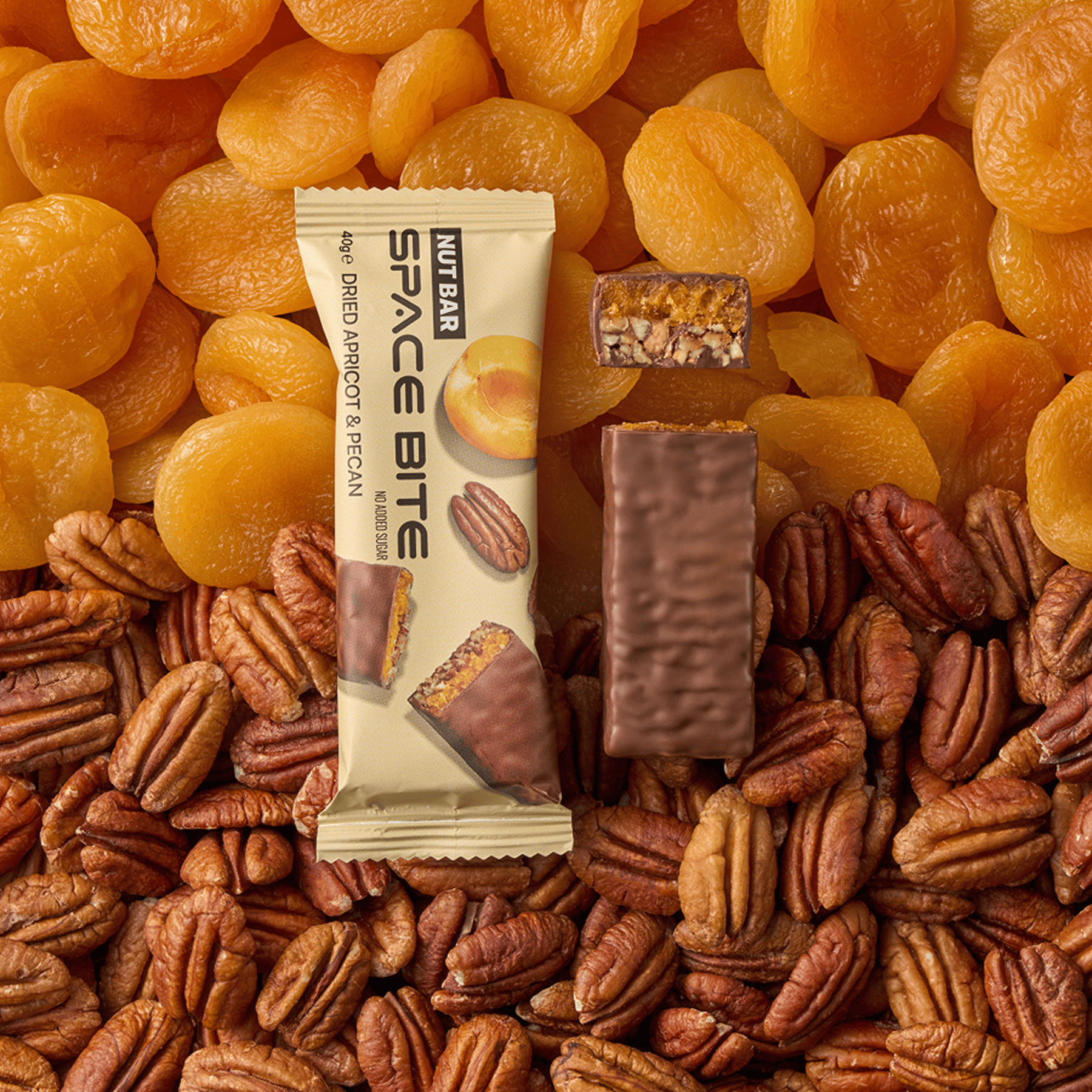 Батончик SPACE BITE Nut Bar - 40 г Абрикос і пекан