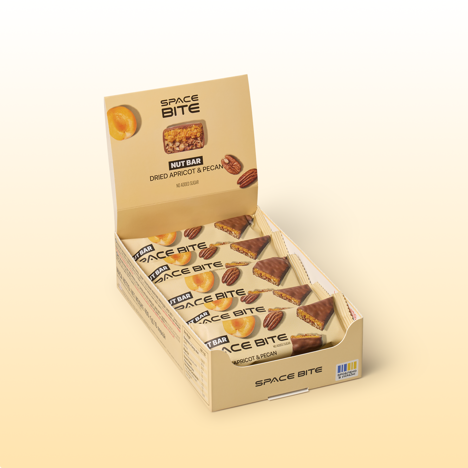 Батончик SPACE BITE Nut Bar - 40 г Абрикос і пекан