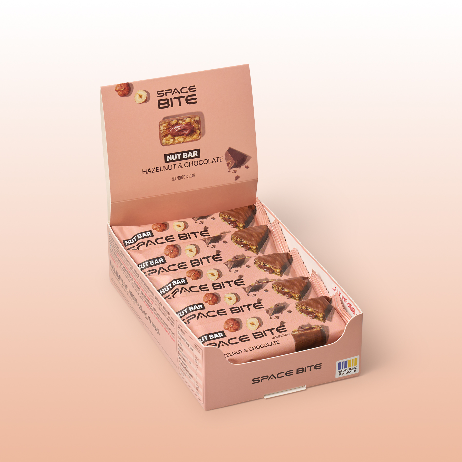 Батончик SPACE BITE Nut Bar - 40 г Фундук і шоколад
