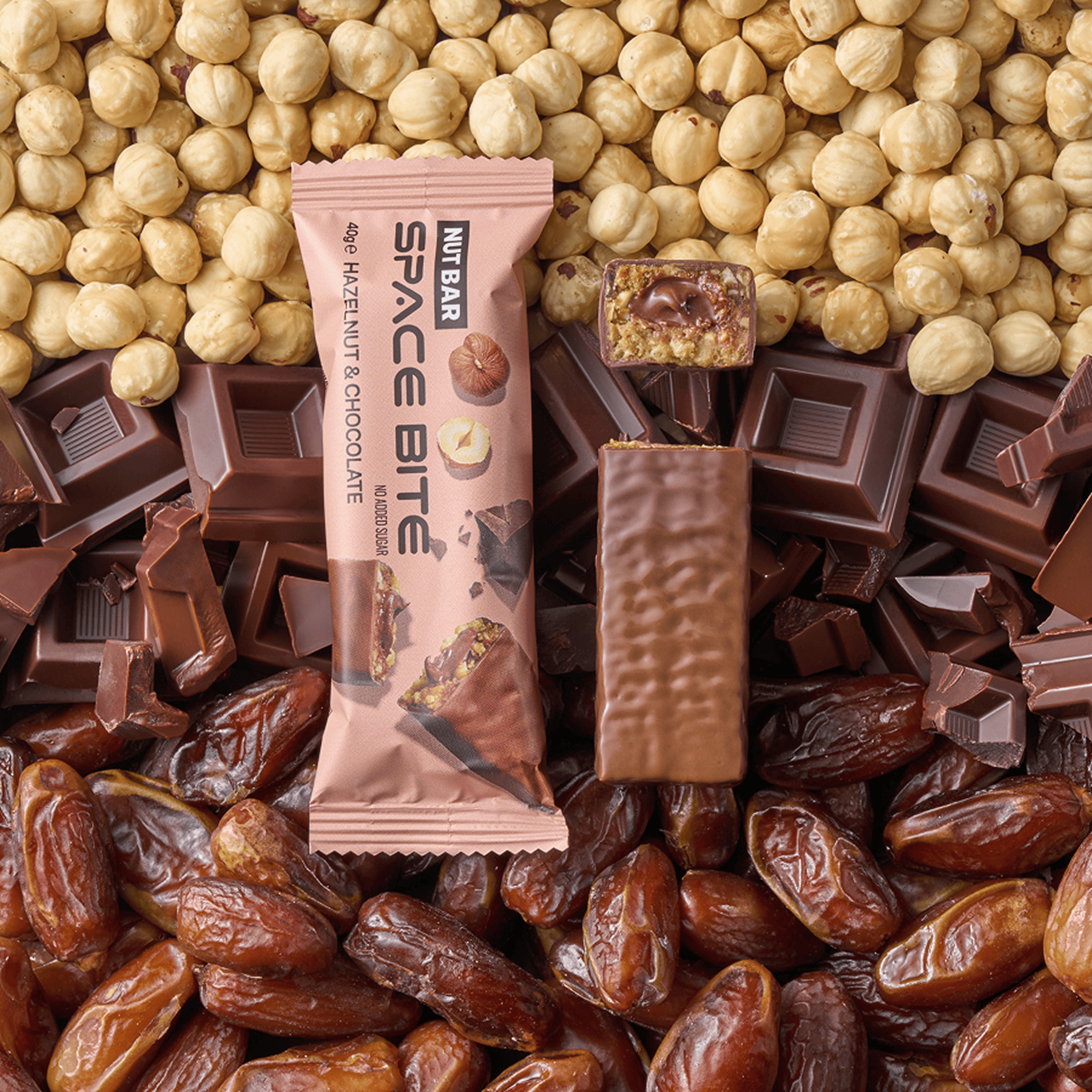 Батончик SPACE BITE Nut Bar - 40 г Фундук і шоколад