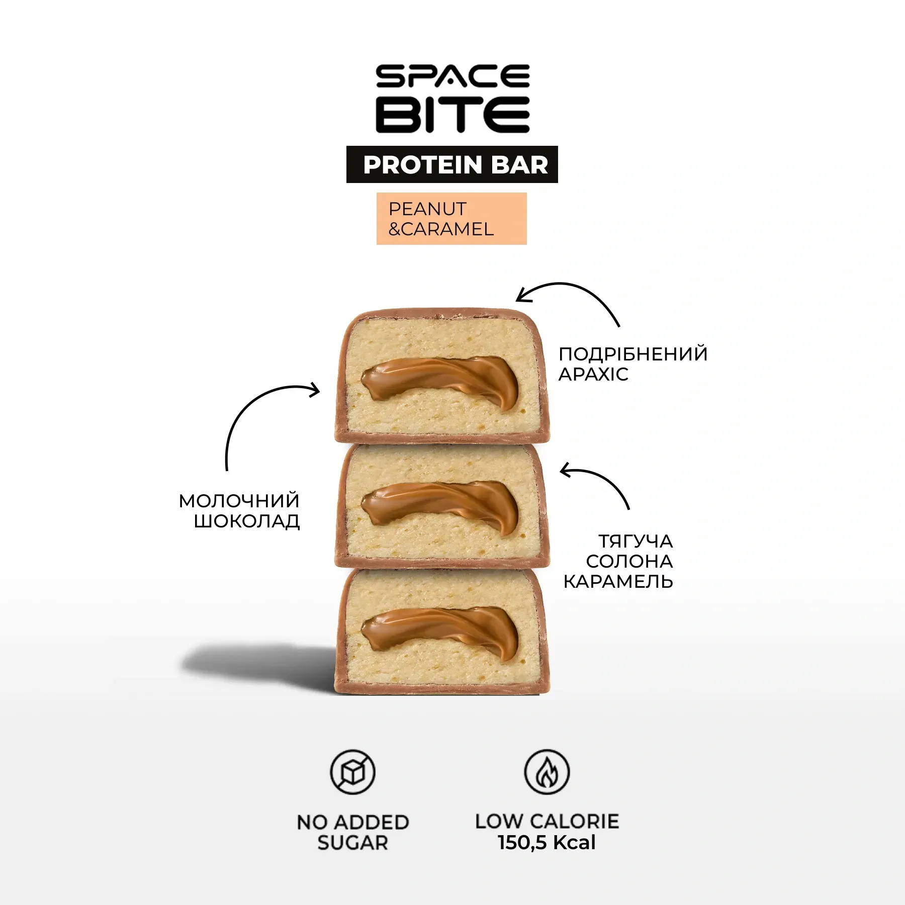 Батончик SPACE BITE - 45 г Арахіс і карамель