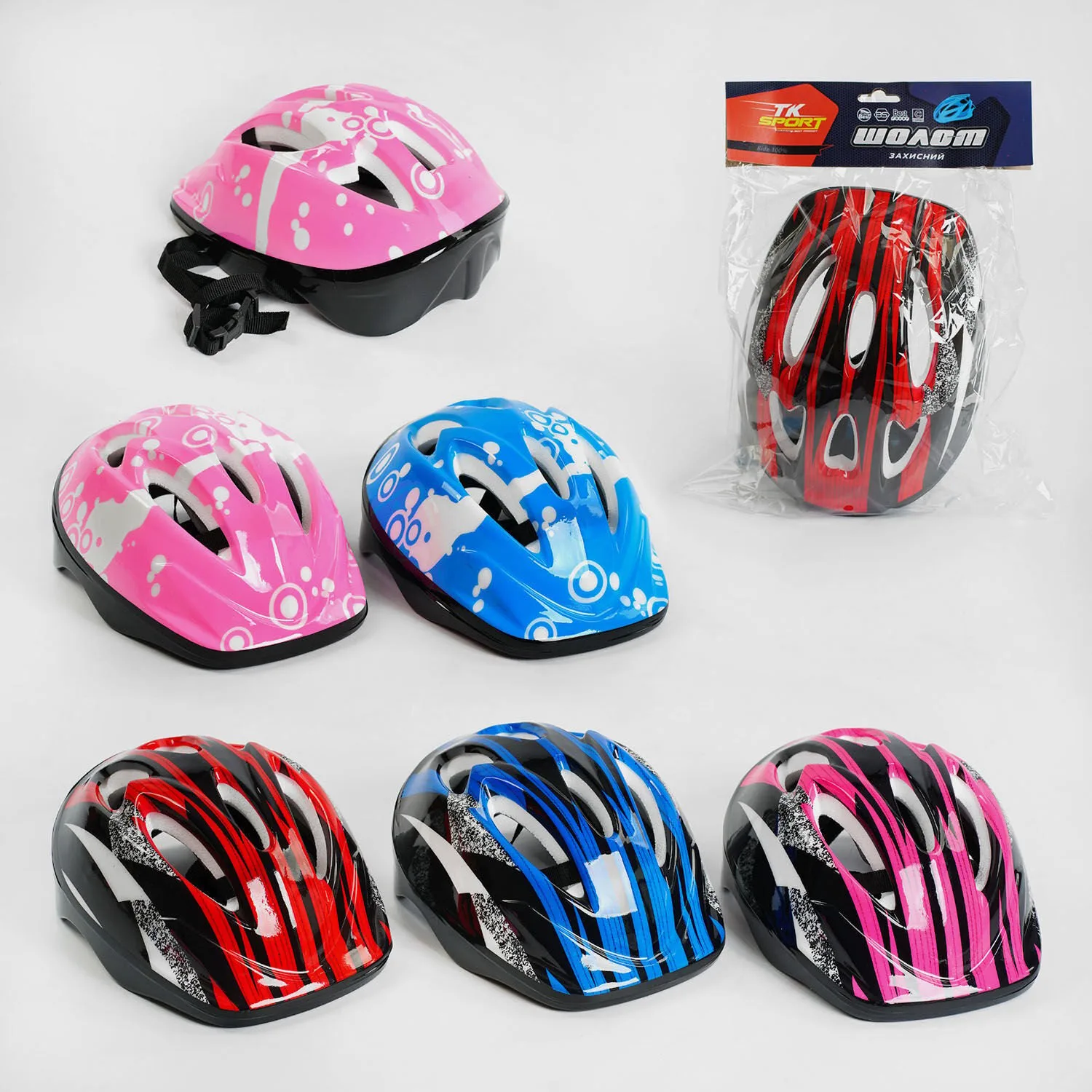 Шолом захисний TK Sport 18455 блакитний