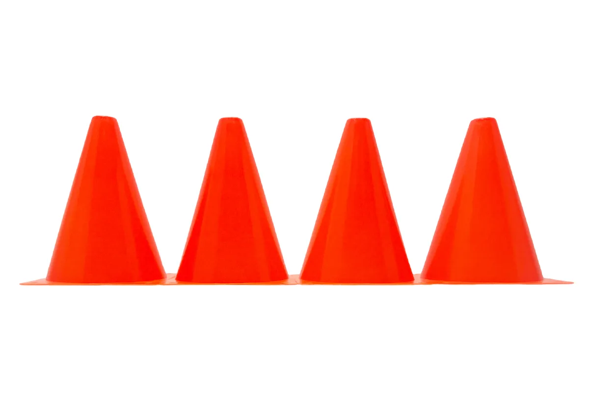 Конуси-фішки спортивні EasyFit 17 см (набір з 4 штук) помаранчеві
