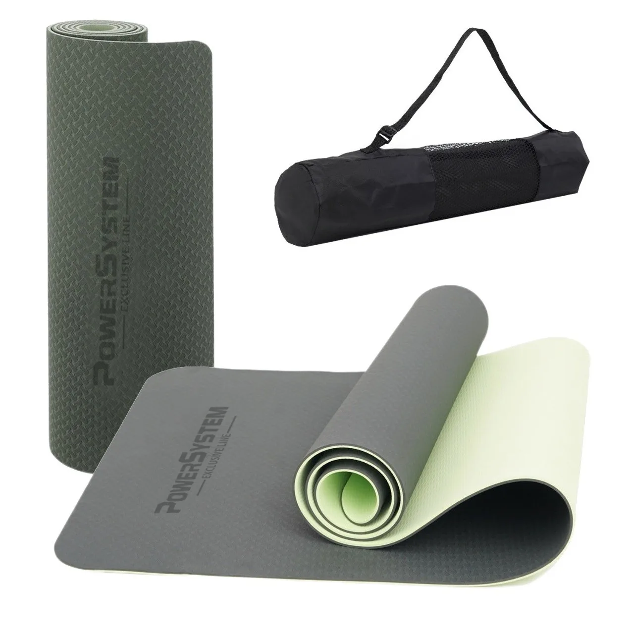 Килимок для йоги та фітнесу Power System PS-4060 TPEYoga Mat Premium зелений 183 х61 х0,6