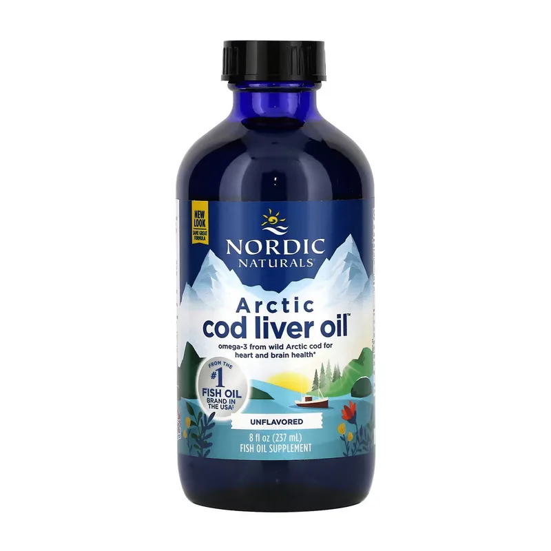 Arctic Cod Liver Oil 1060 мг Omega-3 - 237 мл чудовий Помаранчевий