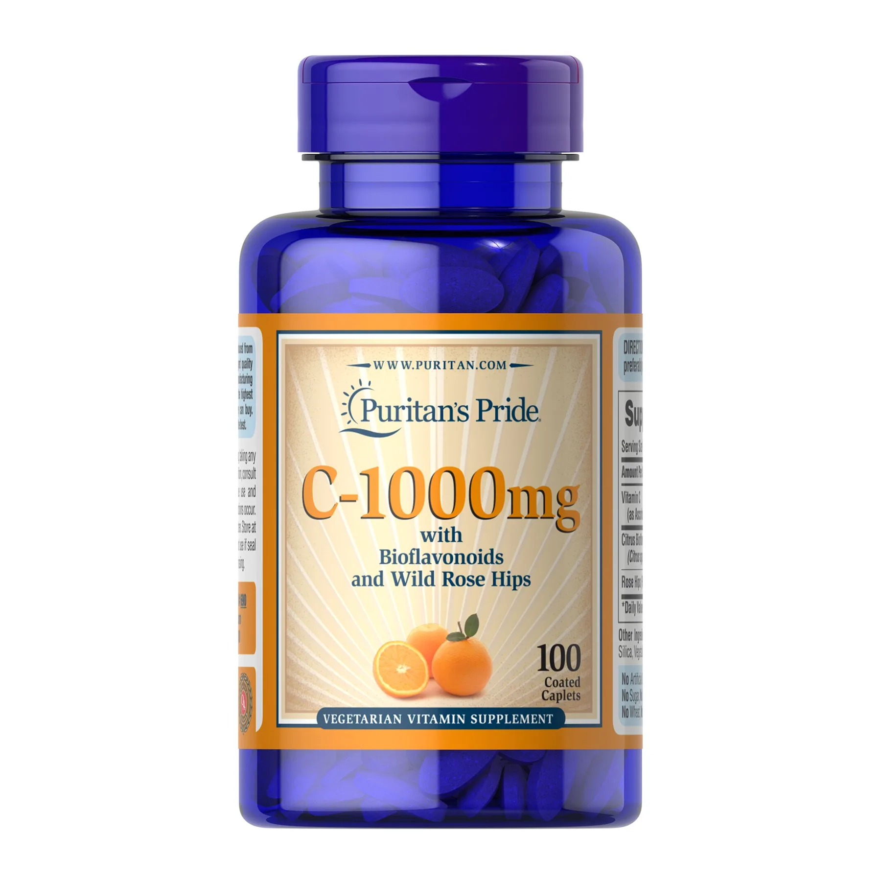 Vitamin C-1000 мг з біофлавоноїдами та шипшини - 100 капсул