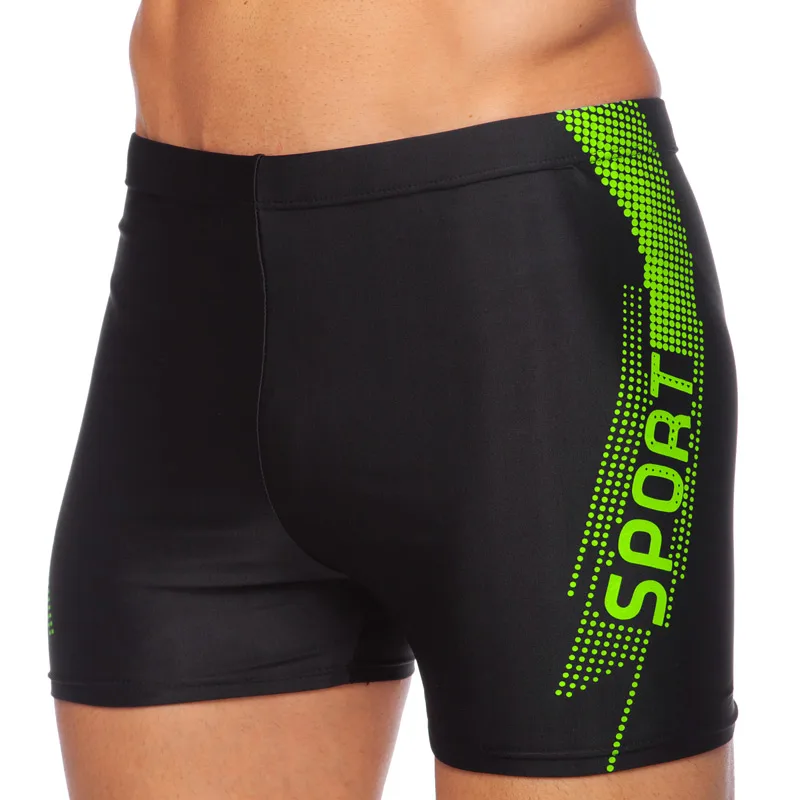 Плавки чоловічі боксери для плавання Sport розмір-L-4XL чорн-зелений 2019-4-1 - XL