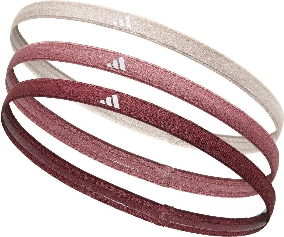 Пов'язки на голову Adidas Hairbands 3pk бордовий, рожевий, бежевий One Size (Оригінал)