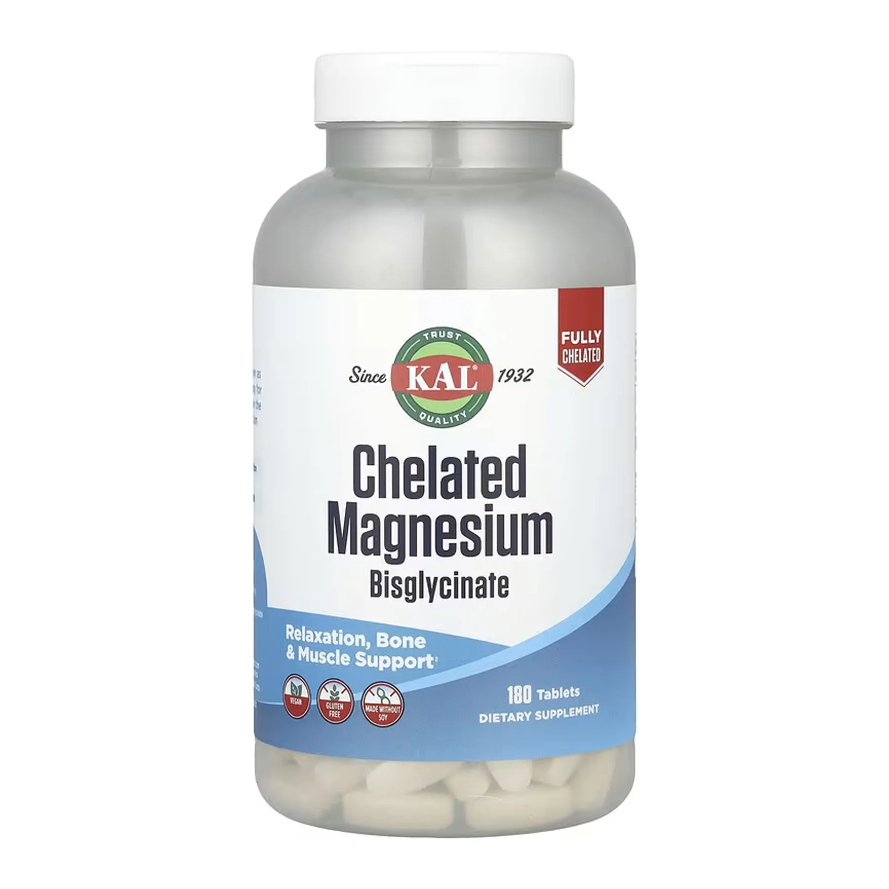 Chelated Magnesium Bisglycinate - 180 таблеток