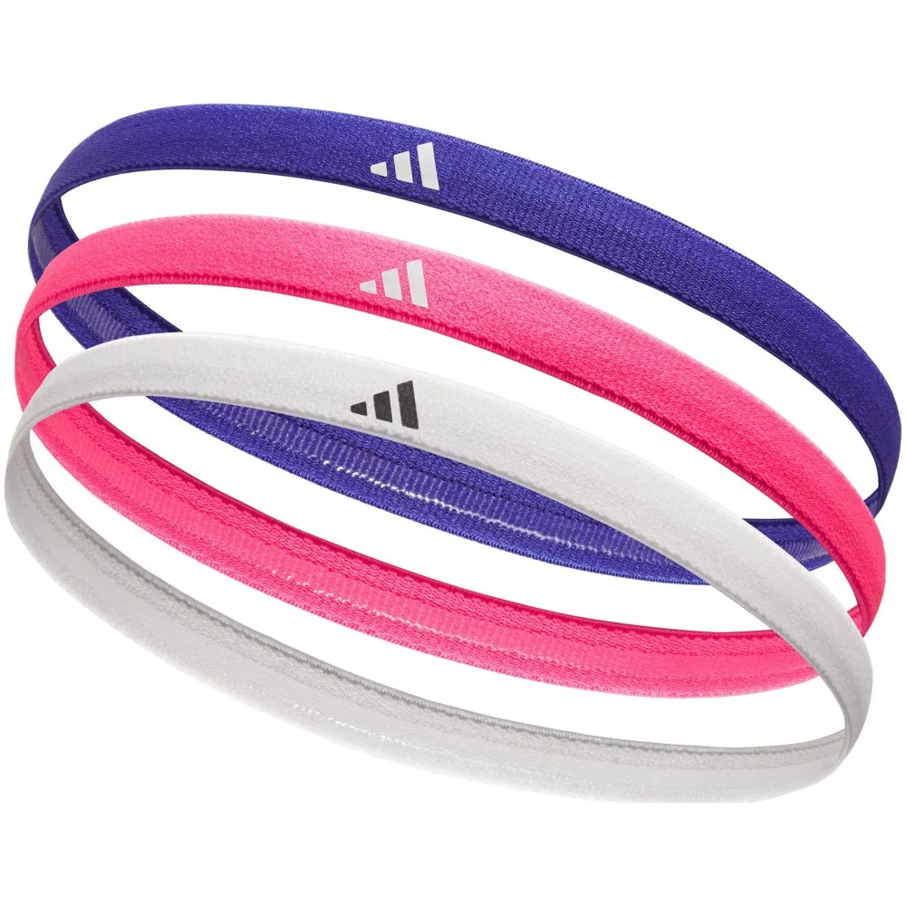 Пов'язки на голову Adidas Hairbands 3pk рожевий, синій, білий жен універсальний (оригінал)