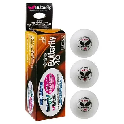 Кульки для настільного тенісу Butterfly 3*star (3 шт)