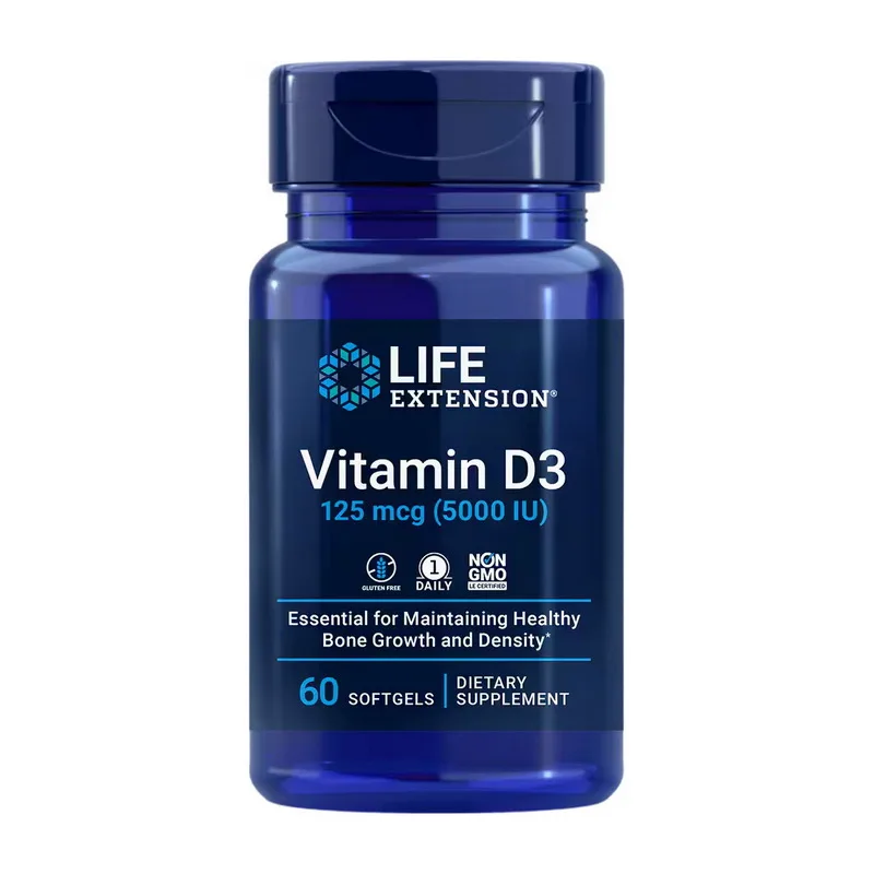 Vitamin D3 125 мкг (5,000 IU) - 60 софтгель
