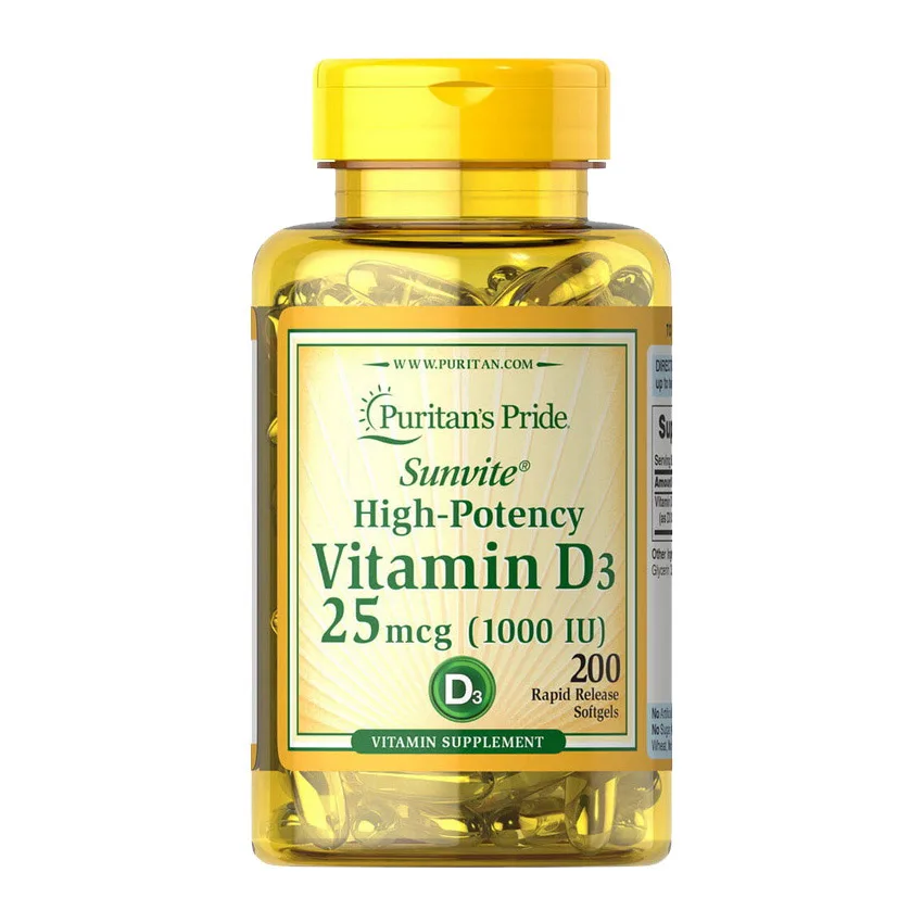 Vitamin D3 25 мкг 1000 IU - 200 софтгель