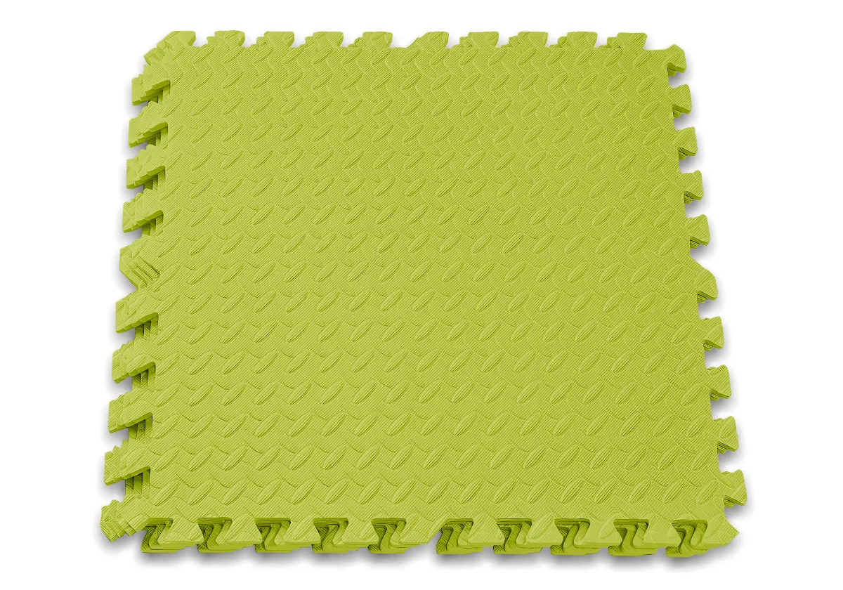 Татами мат EasyFit SwallowTail 4 шт (60х60х1 см) пазл хвост ласточки желтый