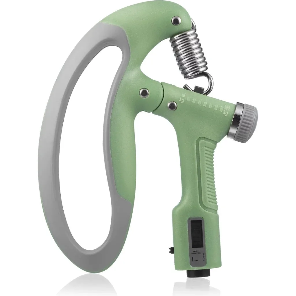 Еспандер кистьовий з лічильником PowerPlay PP-4403 з регульованим навантаженням 10-100 кг. зелений