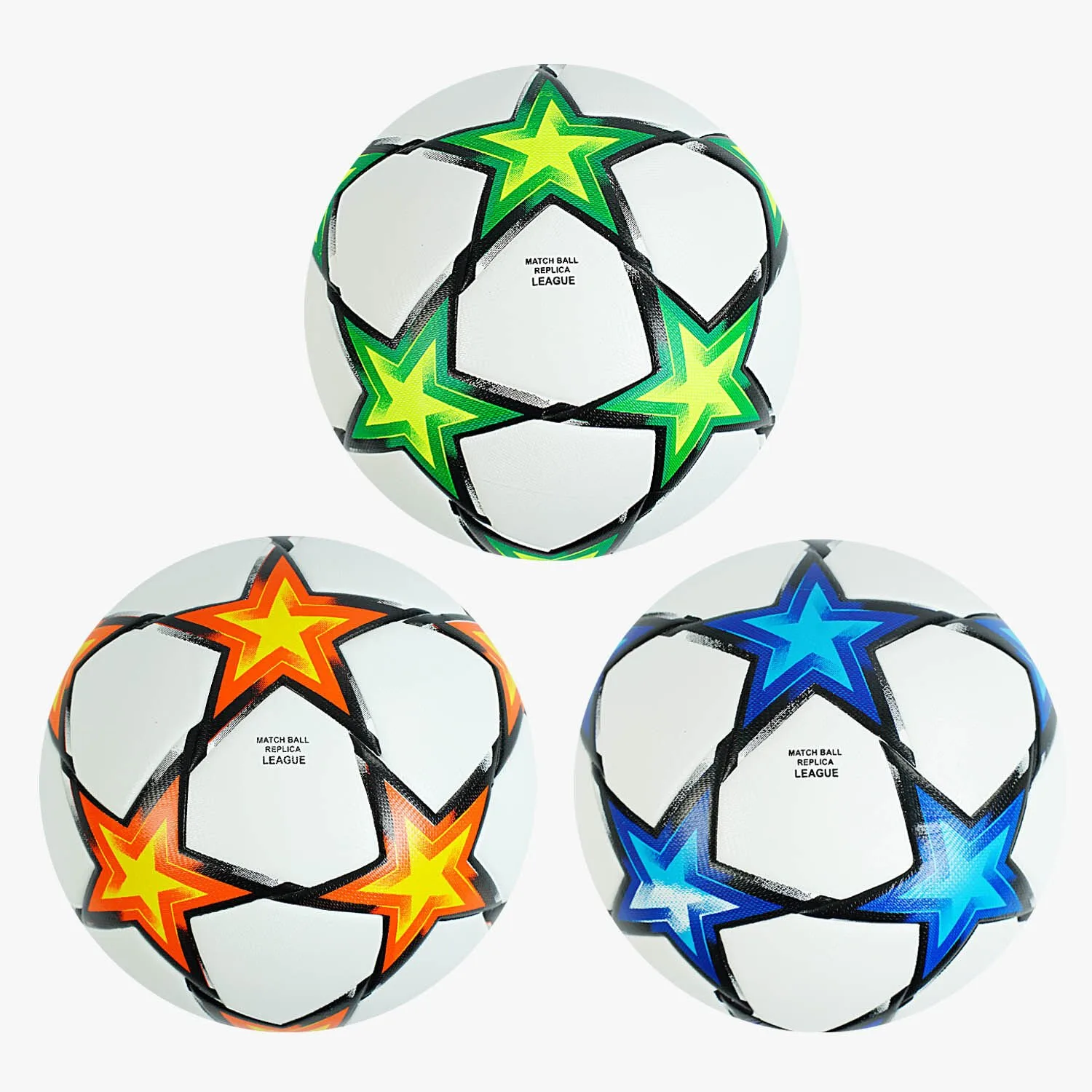 М'яч футбольний №5 термоклеєний синій