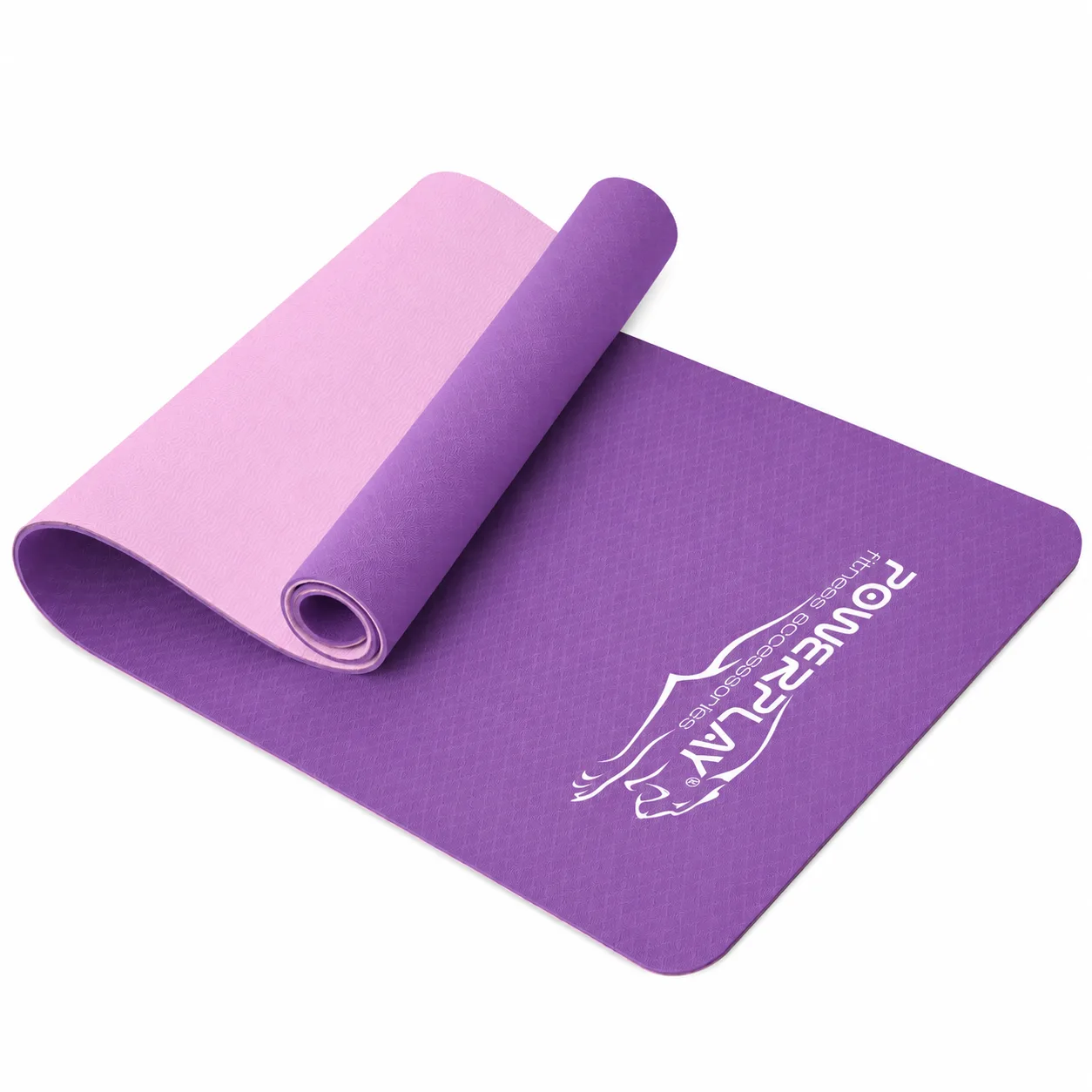 Килимок для йоги та фітнесу PowerPlay 4150 TPE Premium Performance Mat Фіолетовий 183x61x0.6 см.
