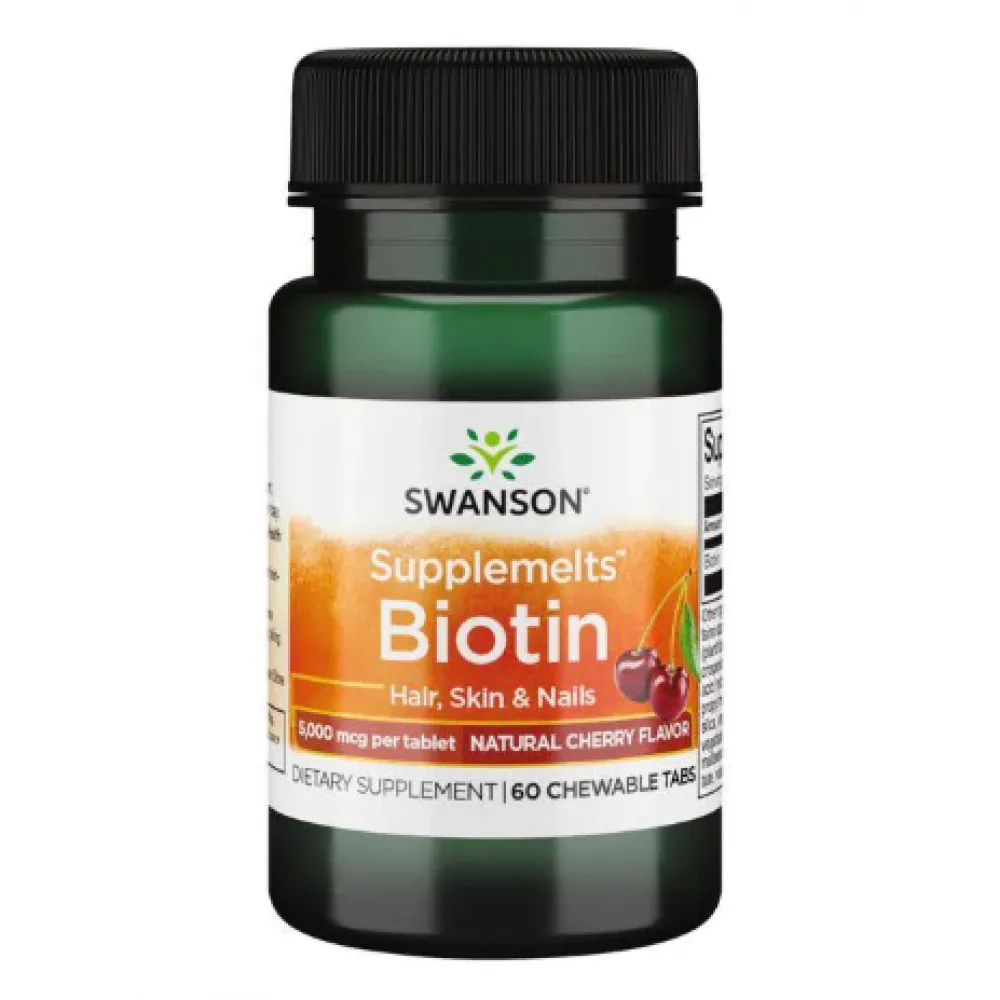 Biotin 5000 мкг - 60 жув. таблеток вишневий смак