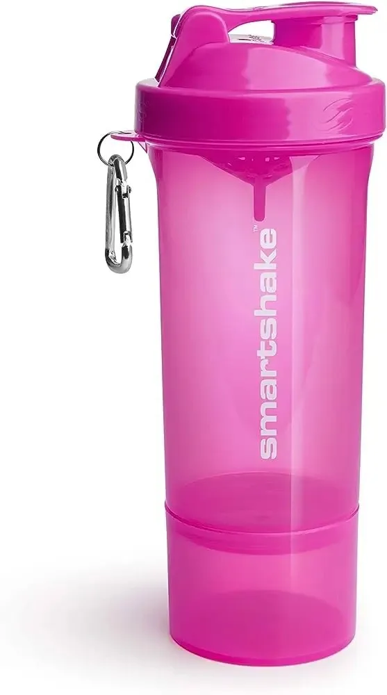 Шейкер спортивний SmartShake Slim 500 мл Neon Pink