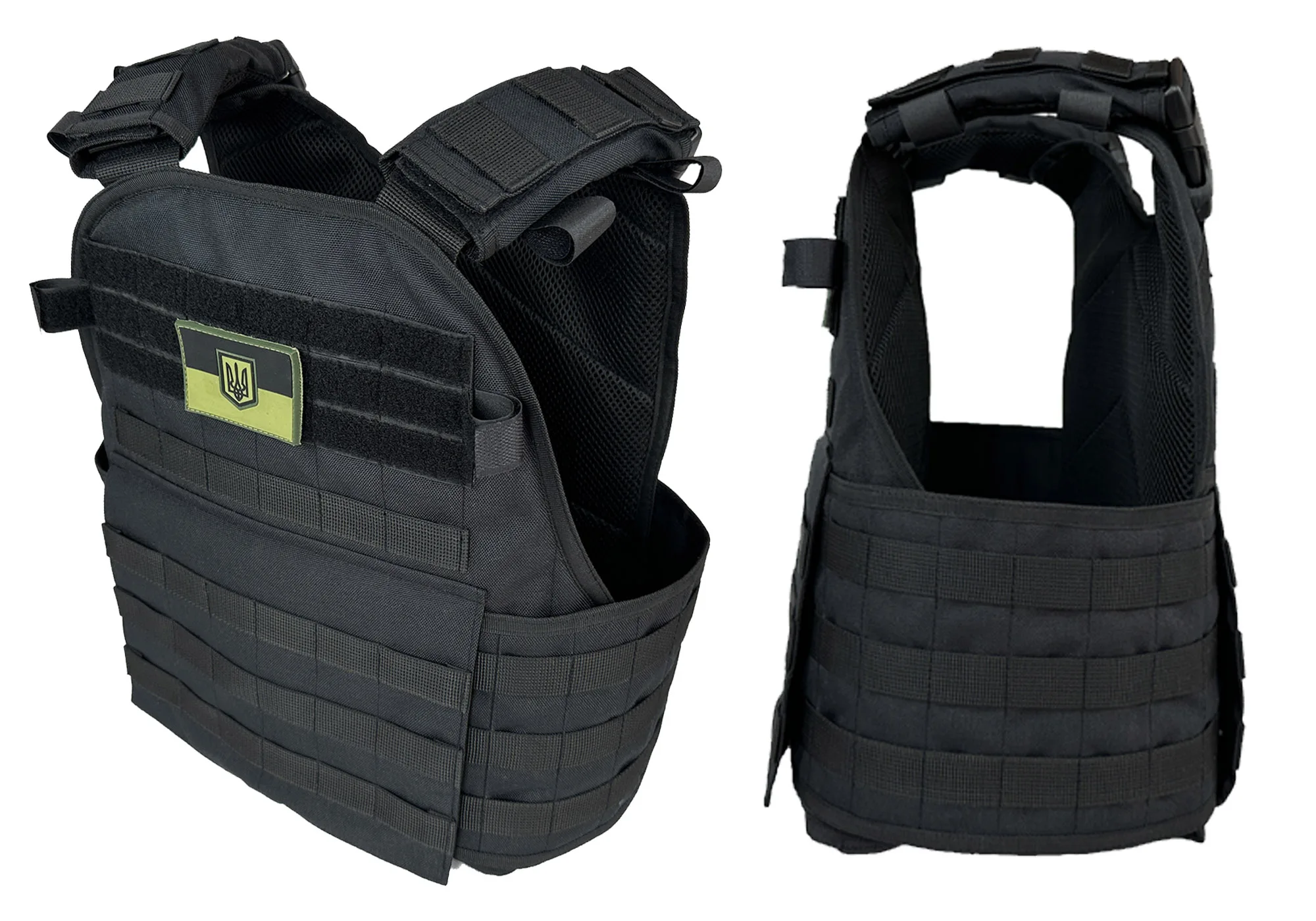 Плитоноска Pantsyr-2 (тактичний військовий жилет, бронежилет MOLLE) чорний