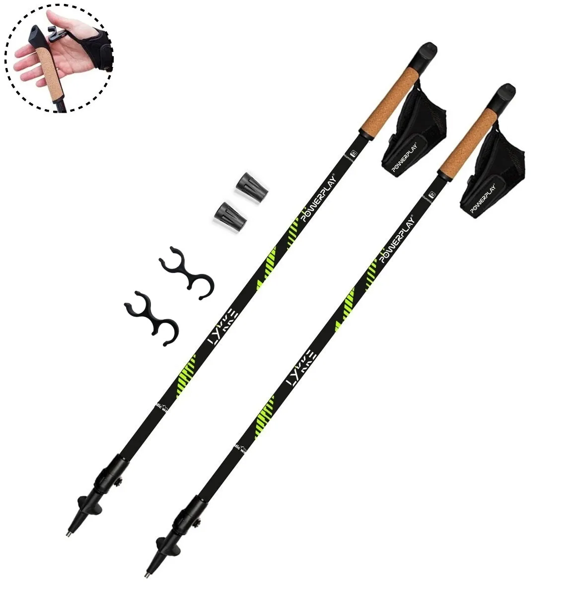 Nordic Walking Poles PowerPlay 9104 Lykke 80 135 cm Pair