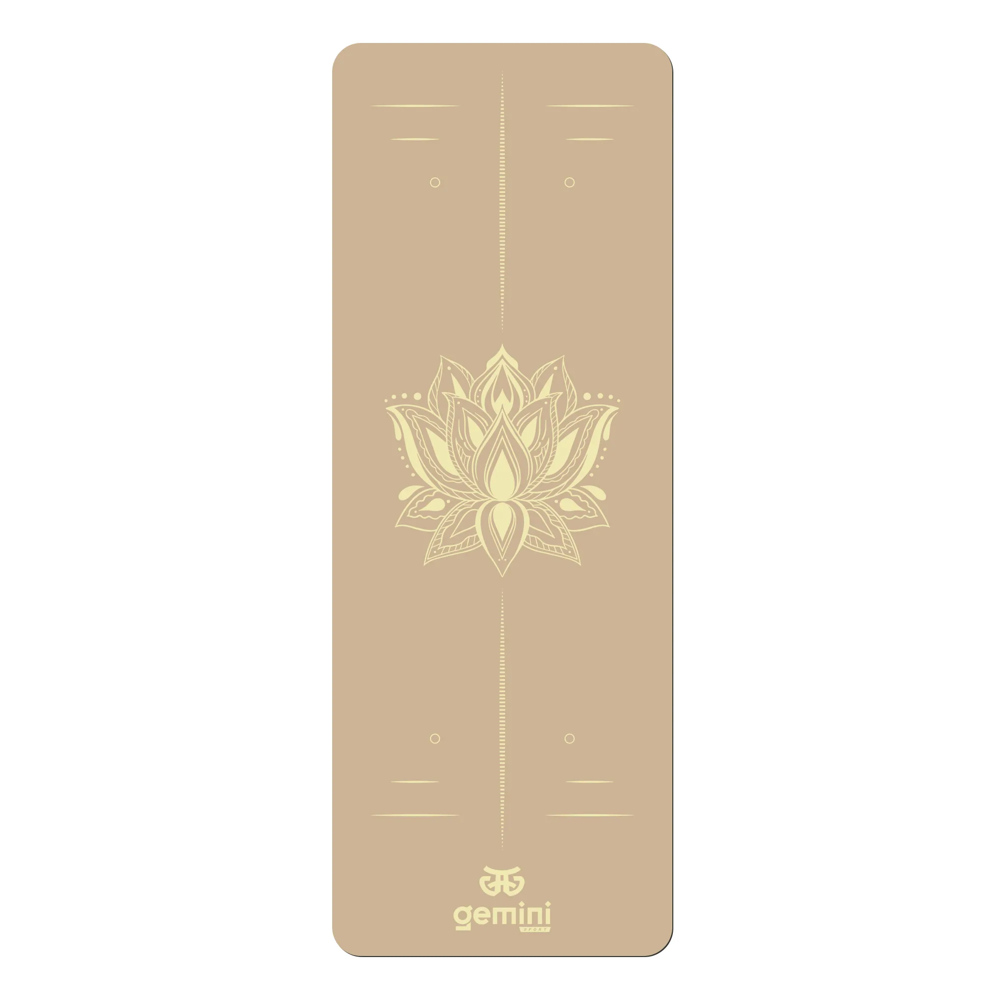 Килимок для йоги каучуковий поліуретан Pro ILLustration Sport Pro 183 см*68 см*5 мм бежевий