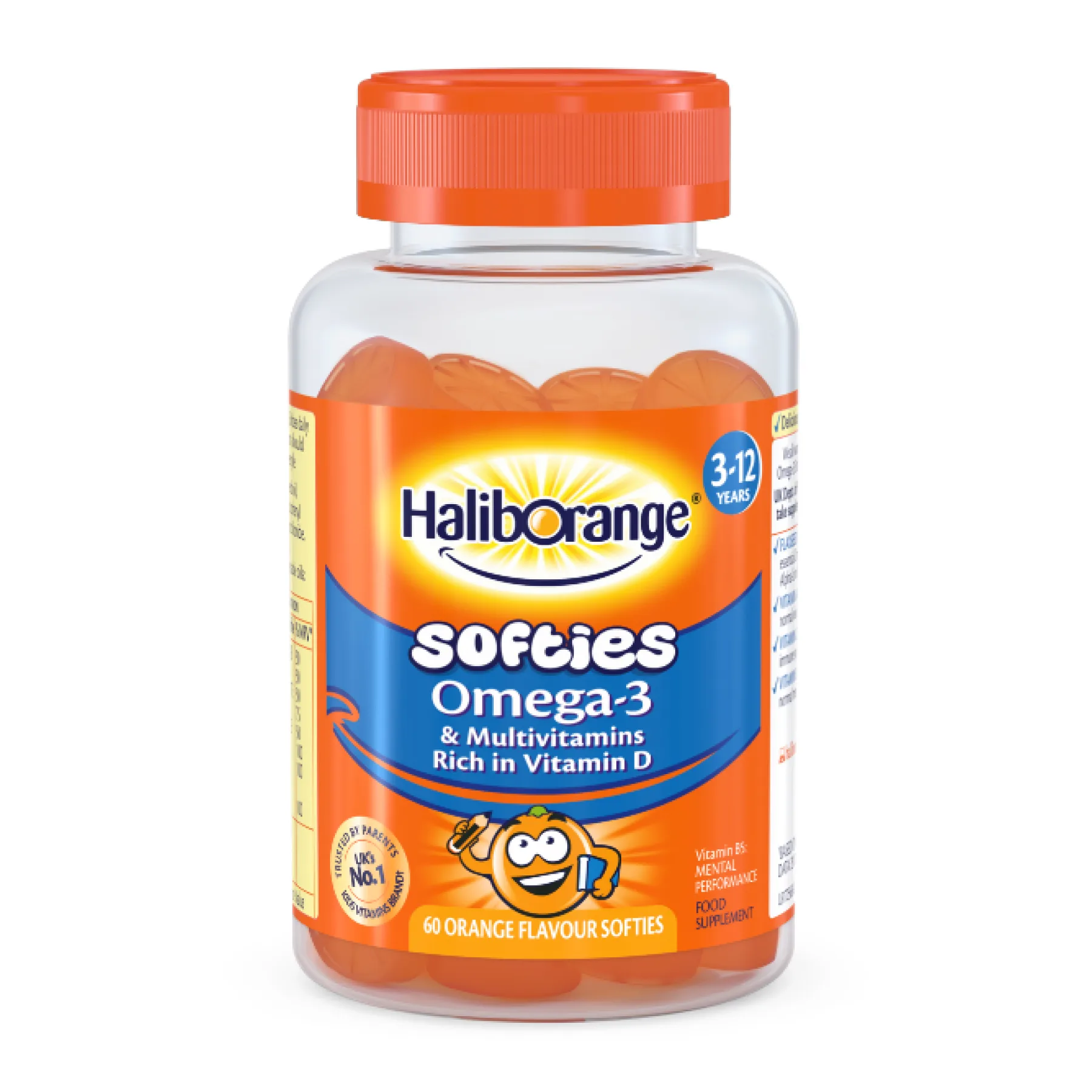 Softies Omega-3 & Multivitamin - 60 софтгель Апельсин