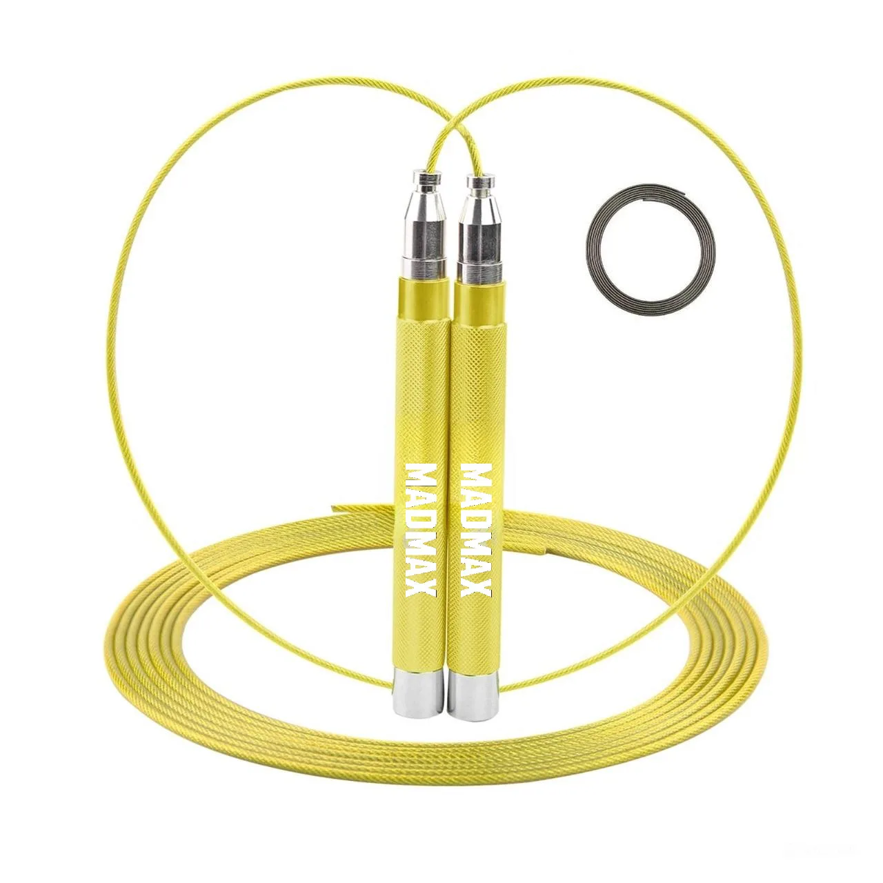 Скакалка скоростная на подшипниках алюминиевая MadMax MFA-286 Speed jump rope Yellow