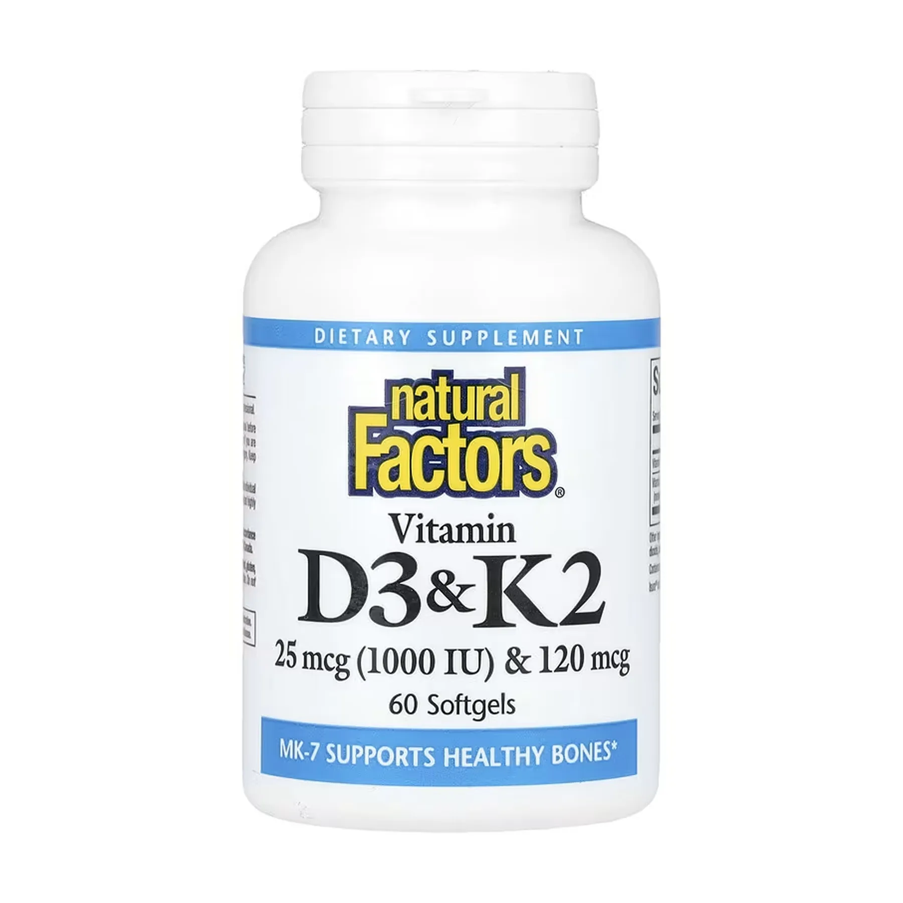 Vitamin D3 & K2 25 мкг (1000 IU) & 120 мкг - 60 софтгель