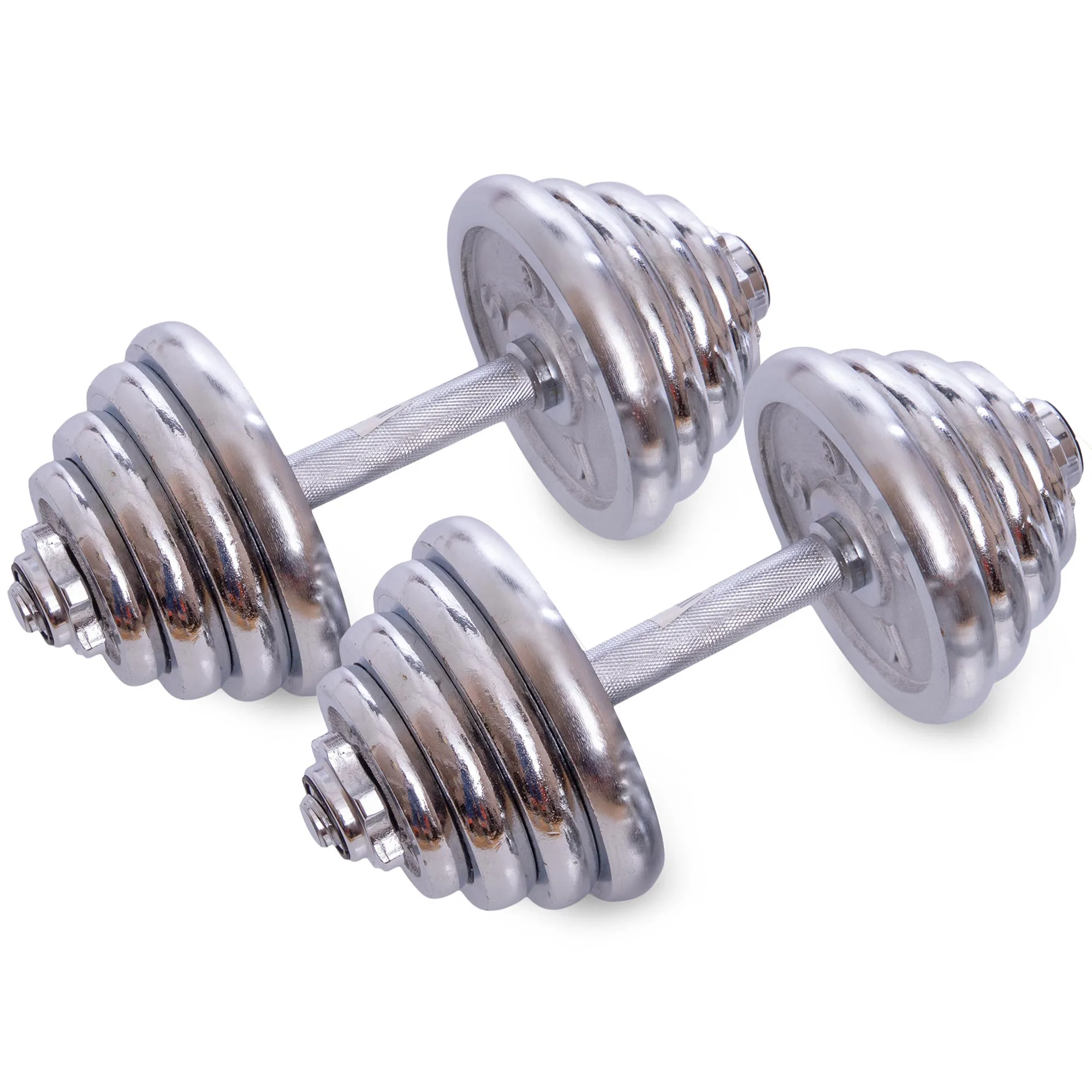 Гантелі розбірні хромовані 2 шт по 15 кг - 40 см