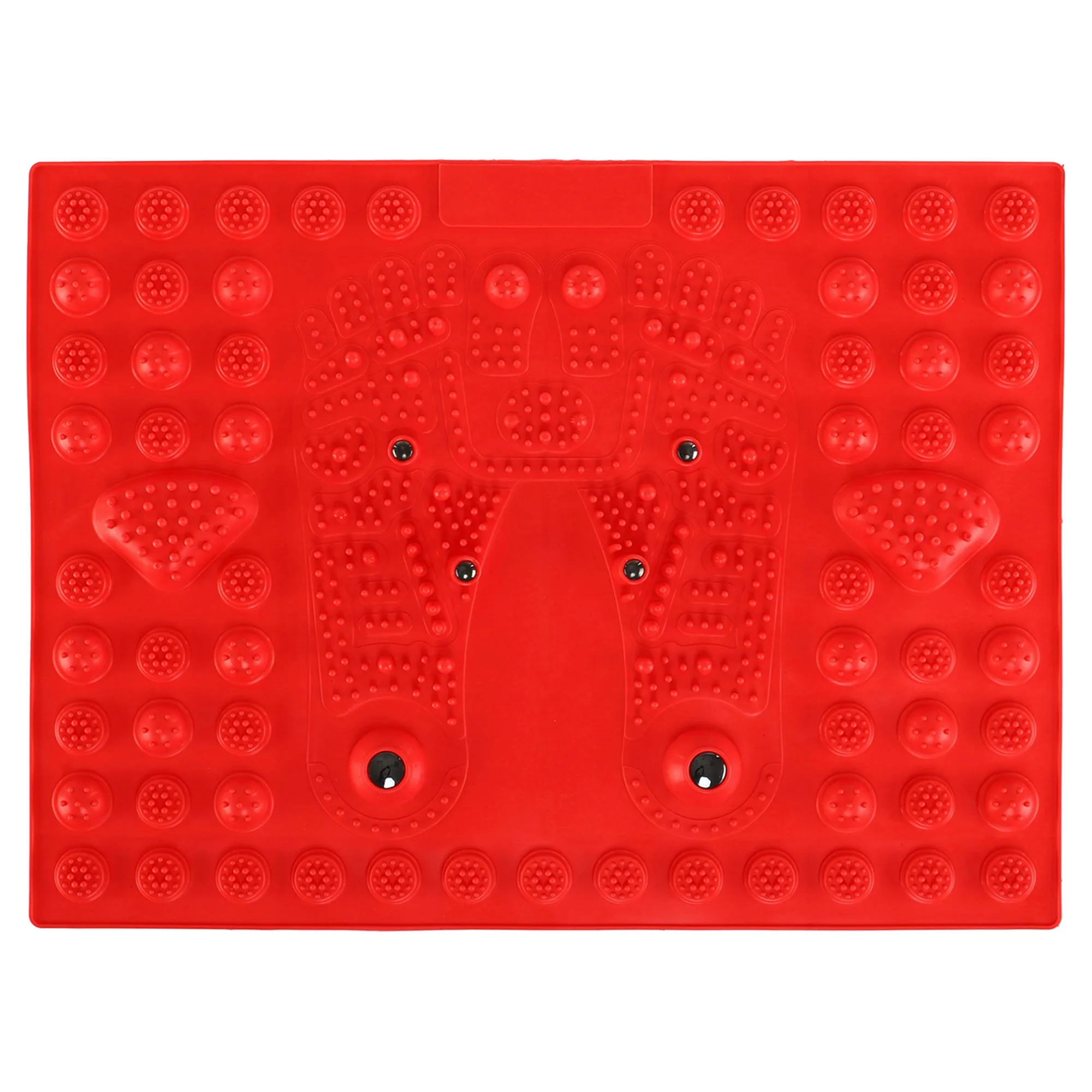 Килимок ортопедичний масажний з магнітами червоний