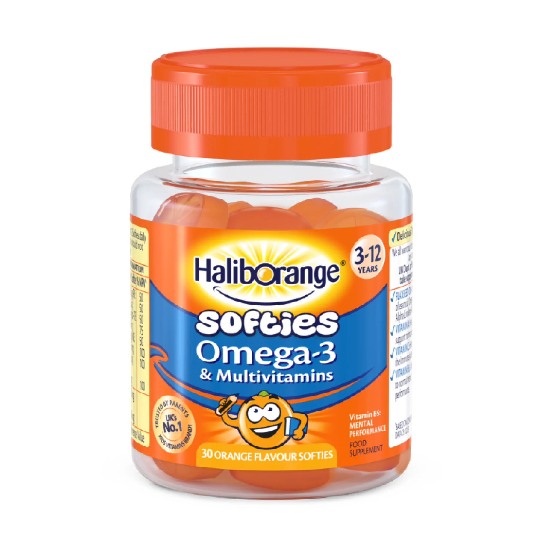 Softies Omega-3 & Multivitamin - 30 софтгель апельсин