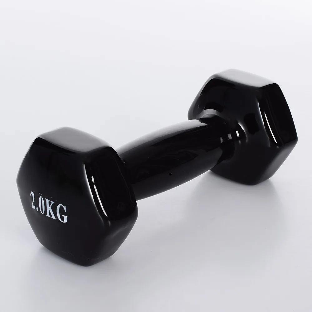 Гантель для фітнесу з вініловим покриттям 2 шт - 2 кг