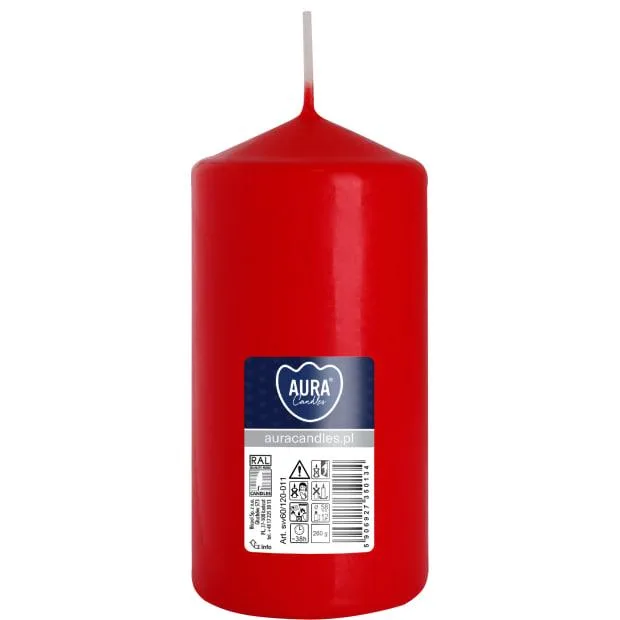 Свічка столова циліндр Bispol sw60/120 030 червонй