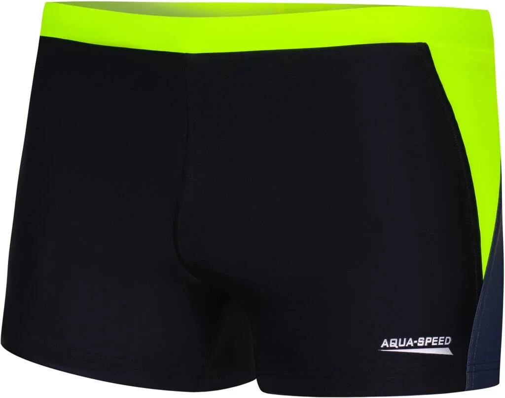 Men's swim shorts Aqua Speed DARIO 6233 black lime 346-138 (original) - L