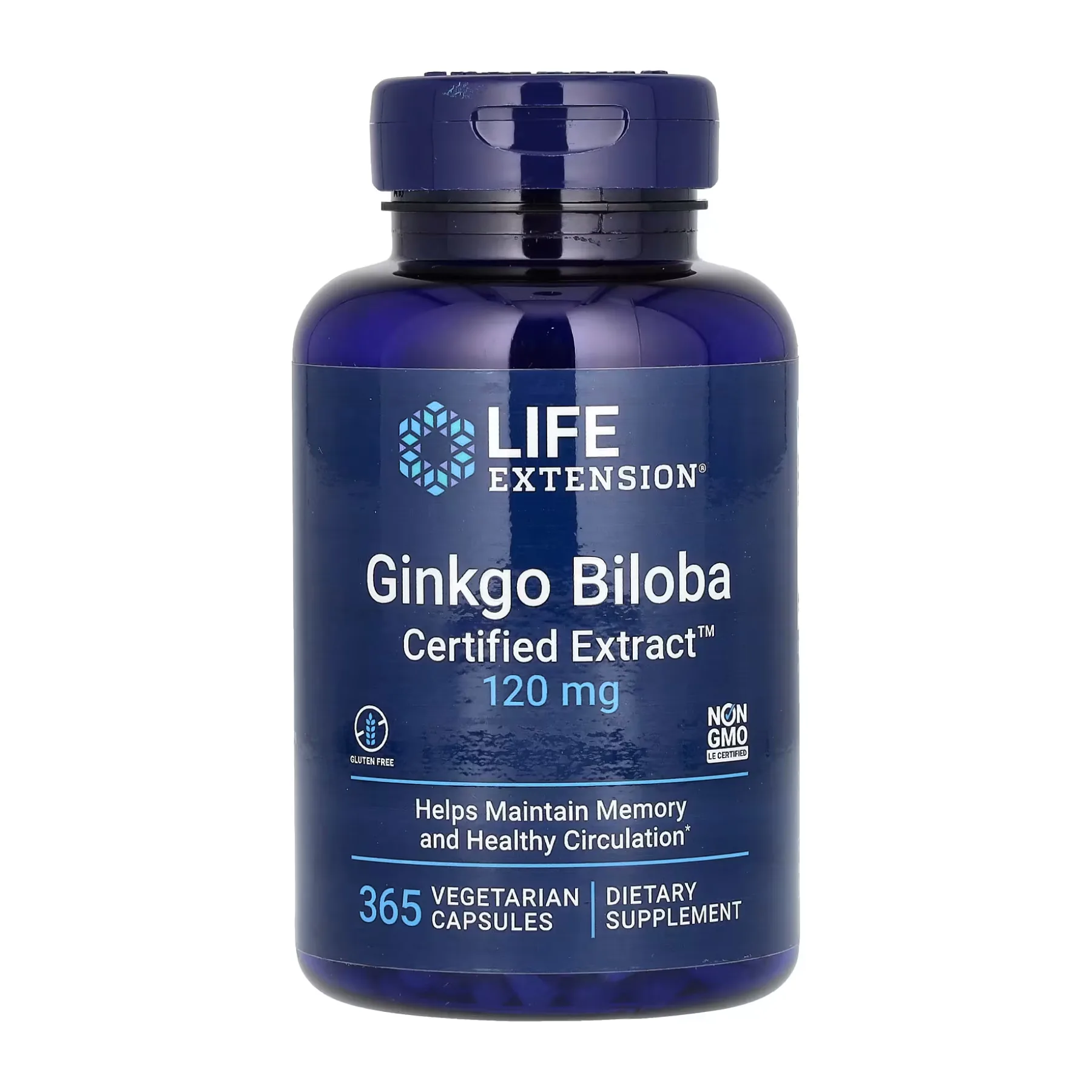 Ginkgo Biloba Certified Extract™ 120 мг - 365 капсул