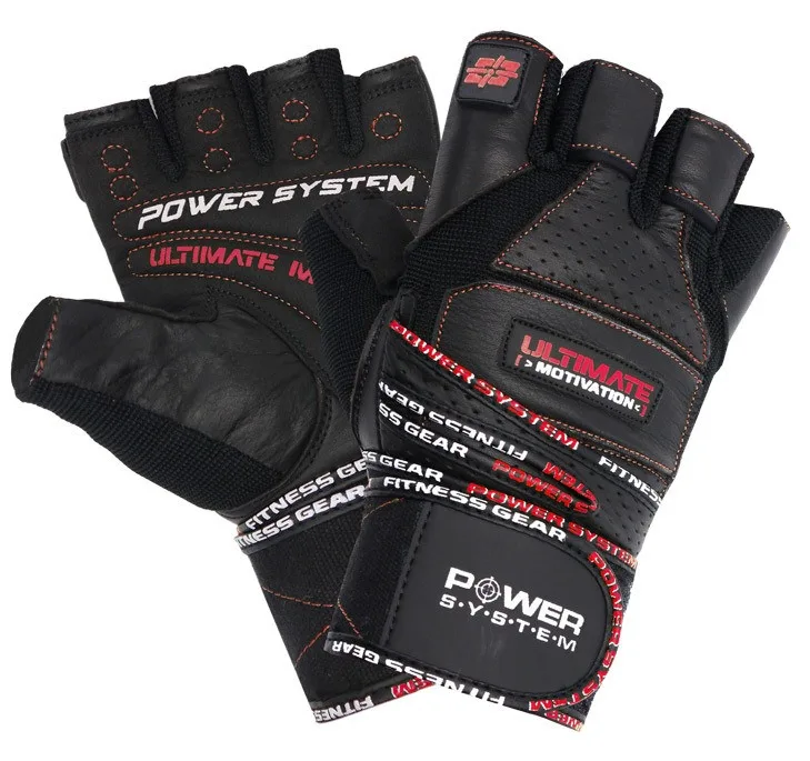 Рукавички для фітнесу Power System PS-2810 Ultimate Motivation Black Red Line - XL