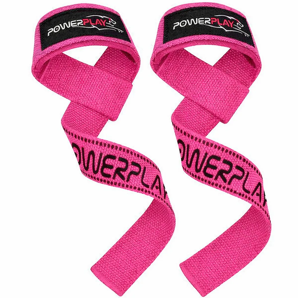 Лямки для тяги PowerPlay 7064 Lifting Gym Straps рожева