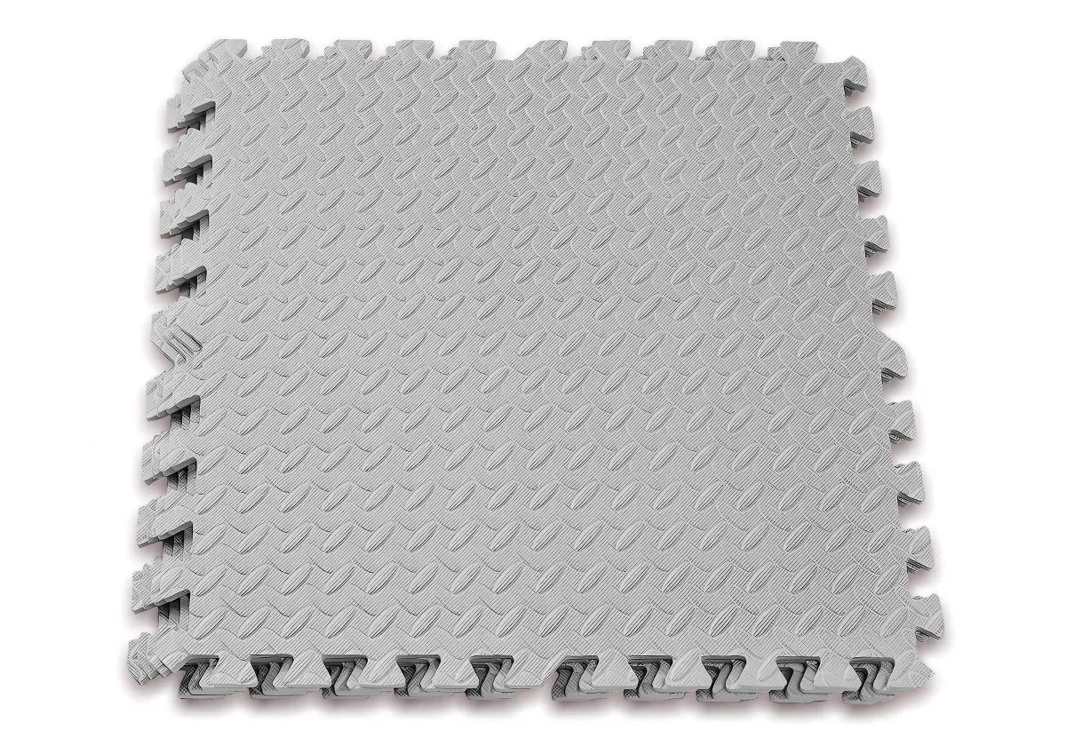 EasyFit SwallowTail Tatami Mat 4 pcs (60x60x1 cm) Puzzle Swallow Tail Gray