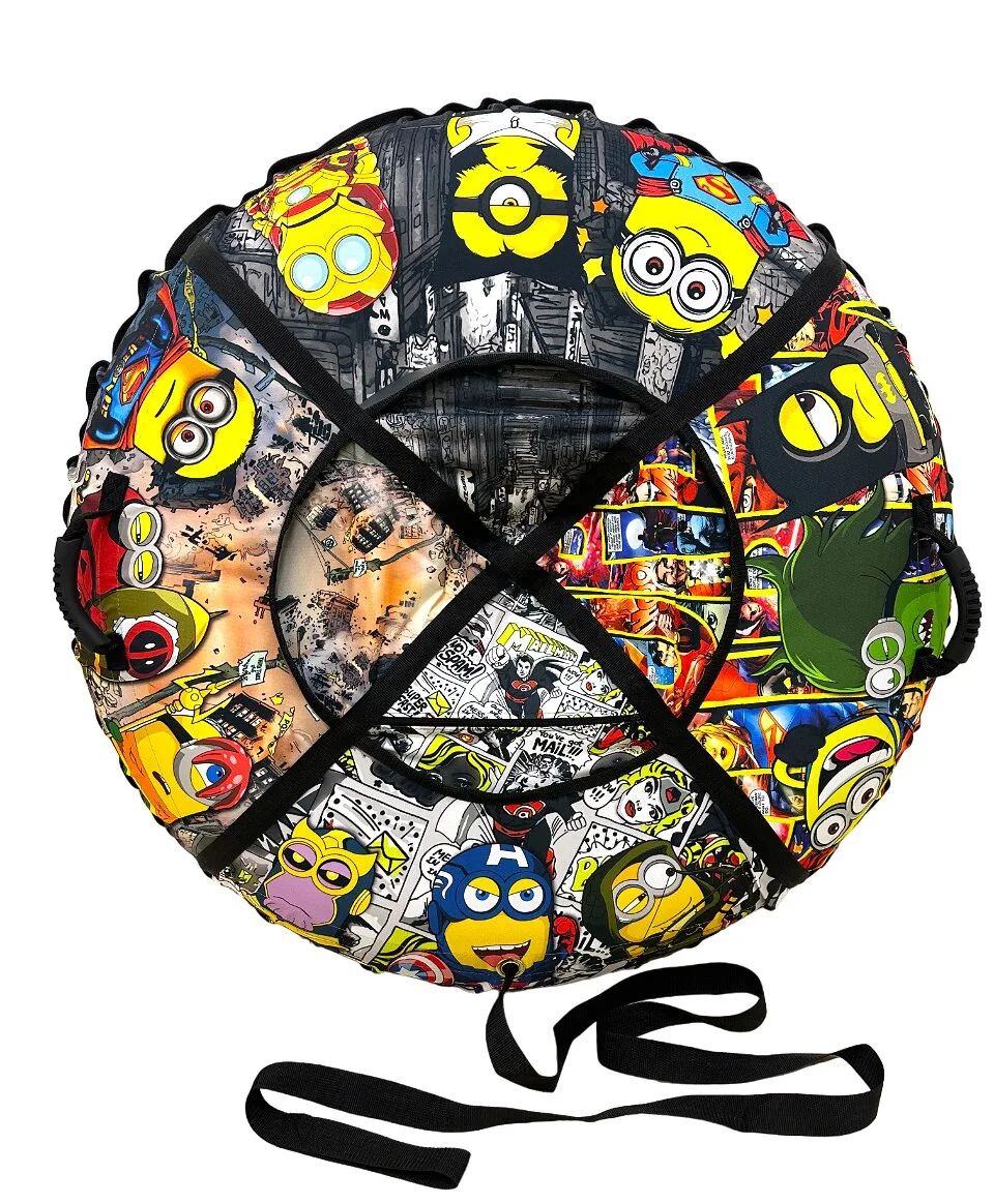 Тюбінг надувні санки ватрушка з камерою "міньйон супер герой" 120 см