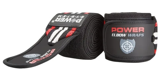 Бинти на лікоть Power System PS-3600 Elbow Wraps Red/чорнийпара