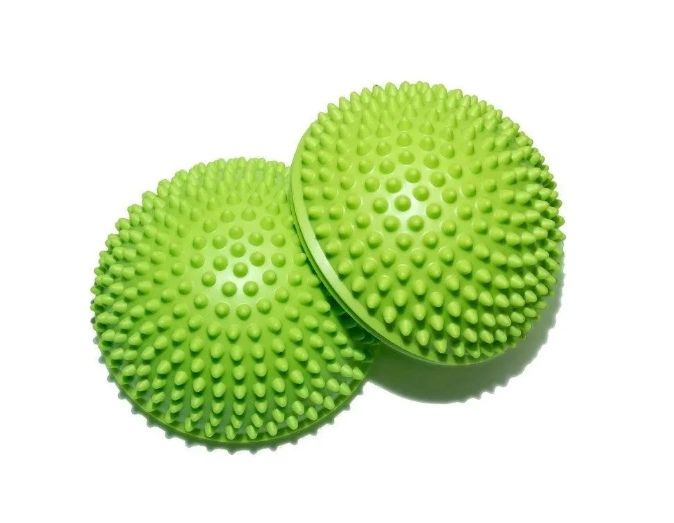 Напівсфера масажна балансувальна їжачок 260грам зелений