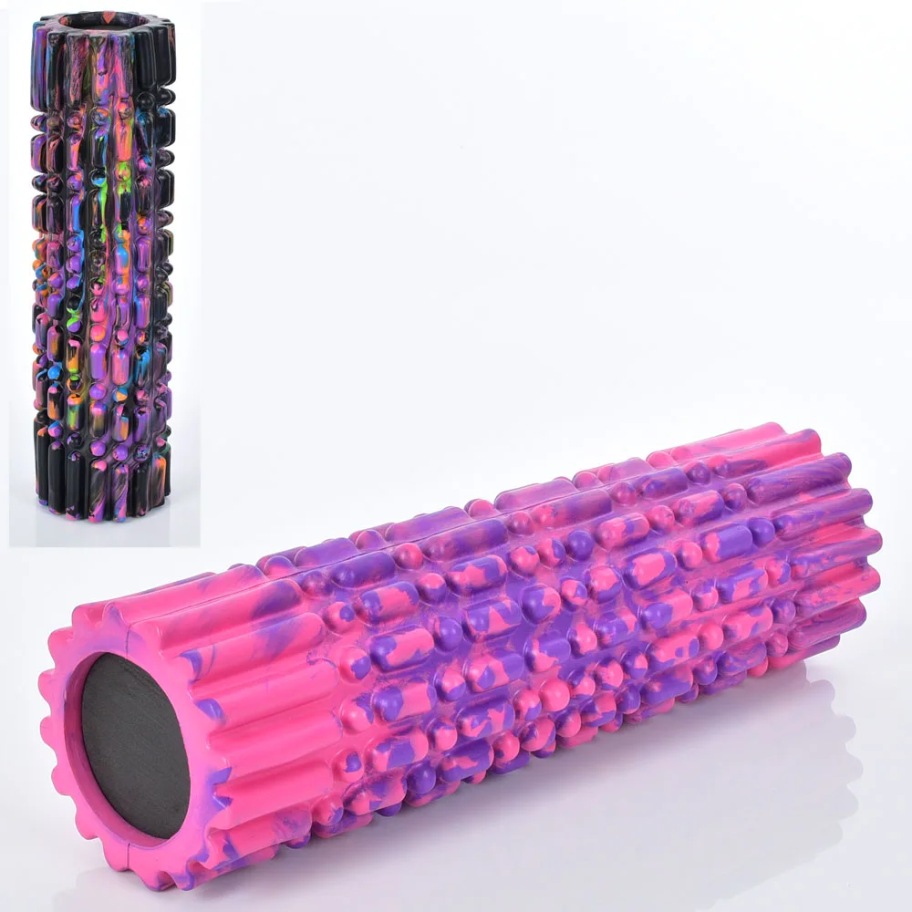 Ролер для занять йогою та пілатесом 45 см*12 см Рожевий