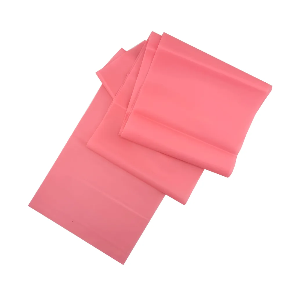 Стрічка еластична для фітнесу та йоги 0.5 мм DOUBLE CUBE Рожевий