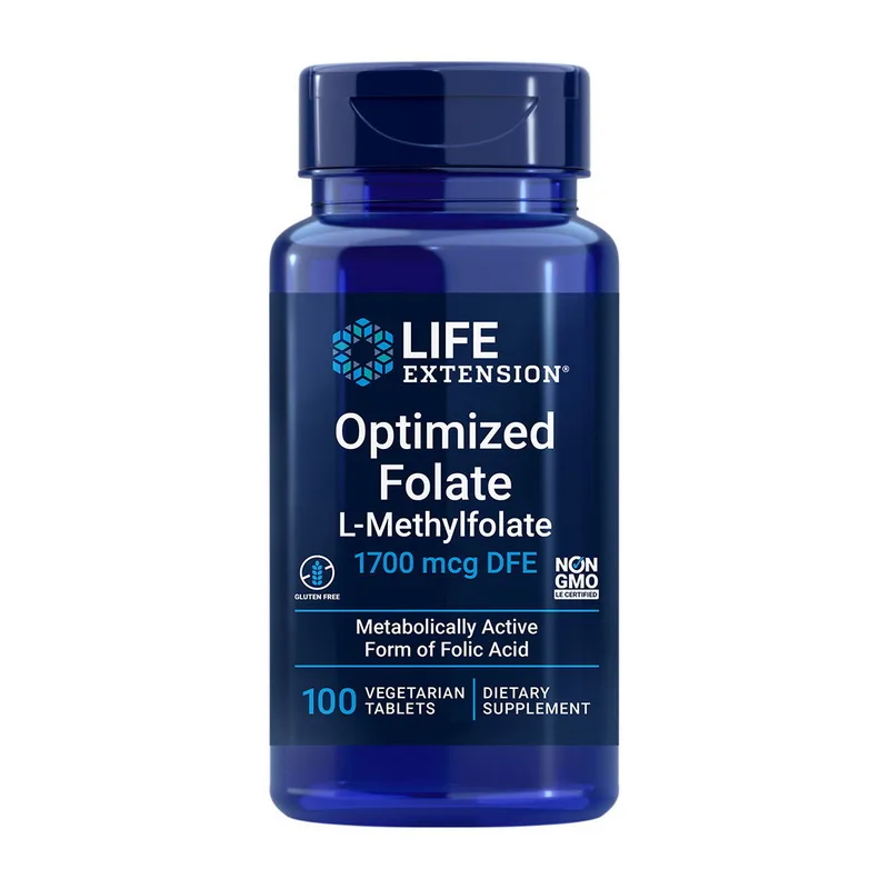 Optimized Folate L-Methylfolate 1700 мкг DFE - 100 вег. таблетка