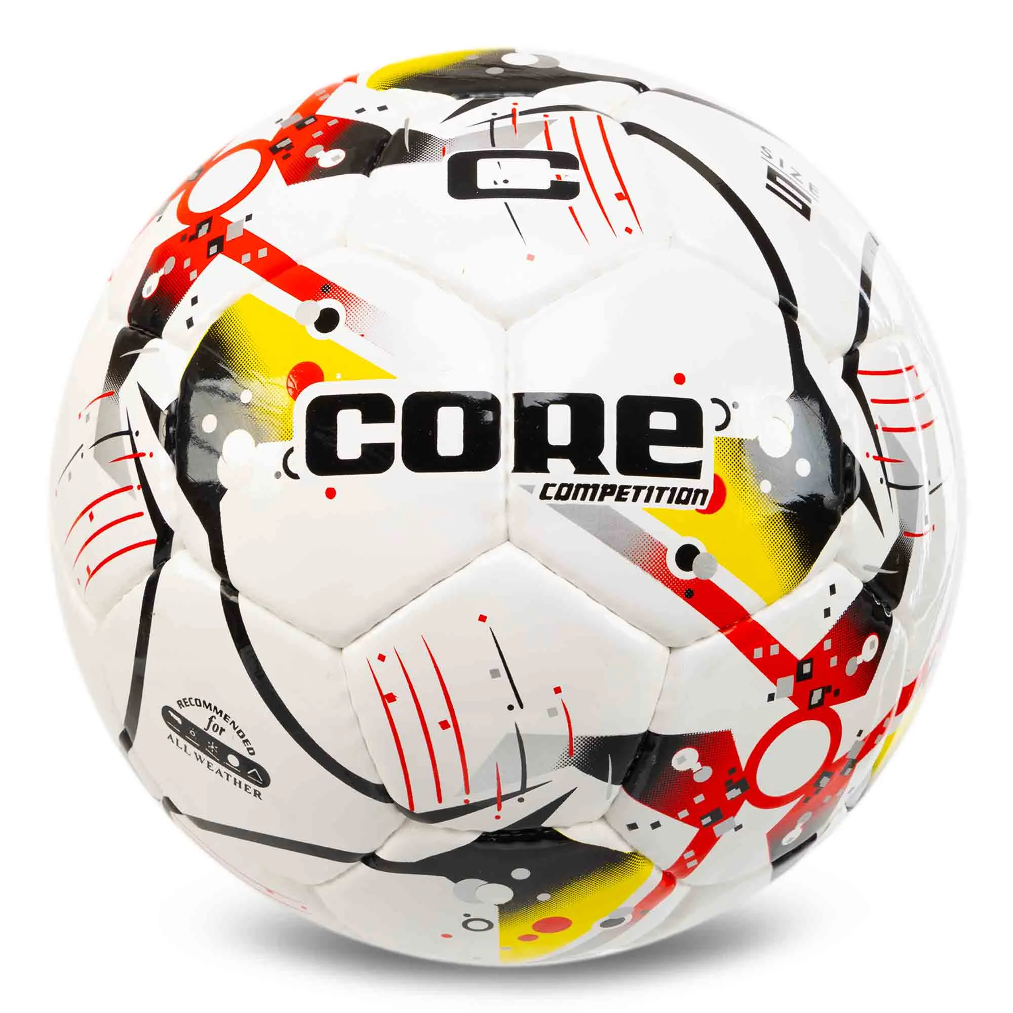 Футбольний м'яч CORE COMPETITION №5 PU жовто-червоний