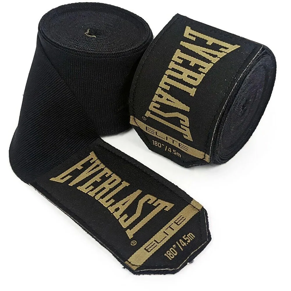 Бинти боксерські Everlast ELITE HANDWRAPS чорний універсальний 180 дюймів (457,2 см) (оригінал) P00003323